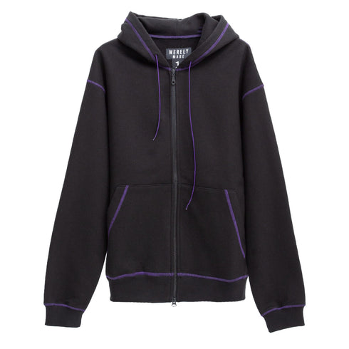 Merely Made Merely Snug Zip-Up Hoodie Black 23FML225HD Degli Uberti